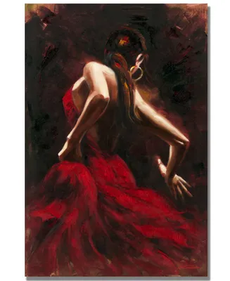 Antonio 'Flamenco Dancer' 22" x 32" Canvas Art Print