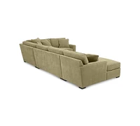 Radley 4-Pc. Fabric Chaise Sectional Sofa with Wedge Piece, Created for Macy's