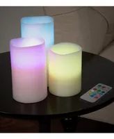 4-Pc. Color Changing Flameless Led Candles Set & Remote Control