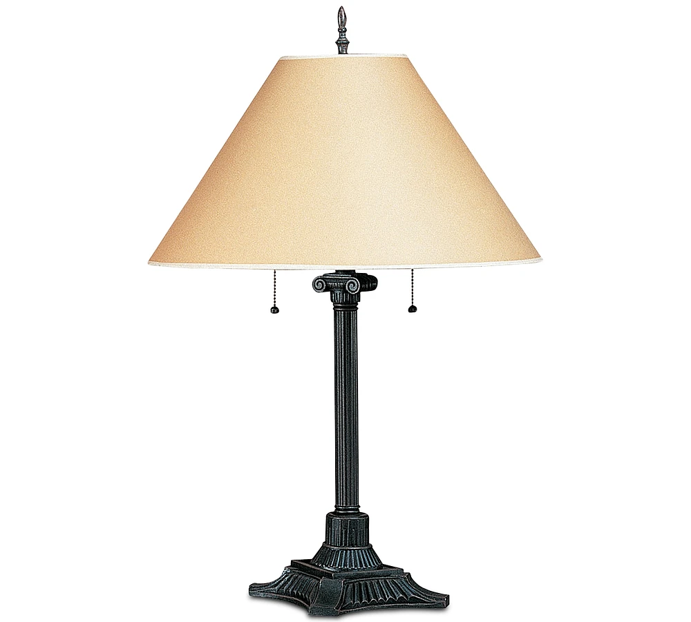 Cal Lighting 60W 2-Light Pull Chain Table Lamp