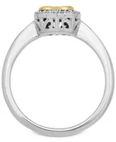 Diamond Heart Ring 14k Gold over Sterling Silver (1/10 ct. t.w.)