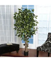 Nearly Natural 6' Artificial Palace-Style Ficus Tree