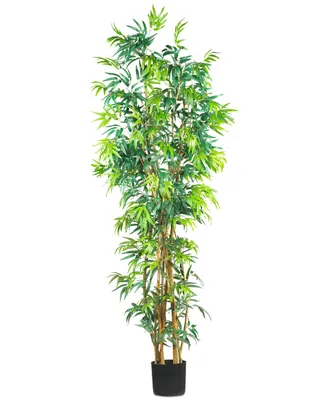 Nearly Natural 7' Artificial Curved Bamboo Tree