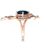 Le Vian Crazy Collection Deep Sea Blue Topaz (5-3/8 ct. t.w.) and Diamond (3/4 Ring 14k Rose Gold