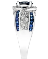 Sapphire (2-3/4 ct. t.w.) and Diamond (1/3 Ring 14k White Gold