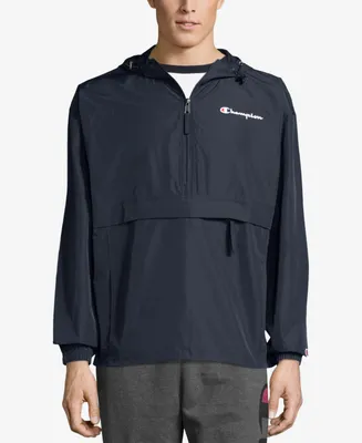 Champion Men's Packable Half-Zip Hooded Water-Resistant Jacket