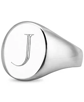 Sarah Chloe Initial Signet Ring Sterling Silver