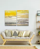 Ready2HangArt, 'Latest Sunset I/Ii' 2 Piece Abstract Canvas Wall Art Set,30x20"