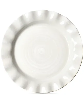 Coton Colors by Laura Johnson Signature Ruffle White Dinner Plate