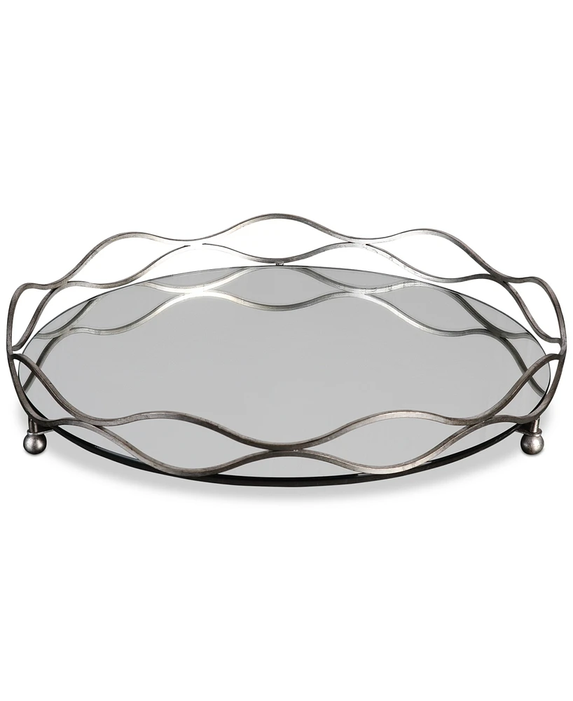 Uttermost Rachele Mirrored Silver-Tone Tray