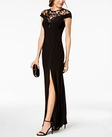 Adrianna Women's Papell Sequin Embellished Illusion-Lace Gown