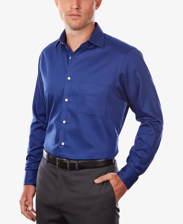 Van Heusen Men's Classic/Regular Fit Stretch Wrinkle Free Sateen