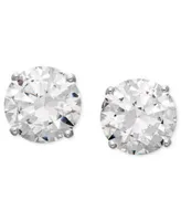 Arabella Cubic Zirconia Round Stud Earrings Collection In 14k White Gold