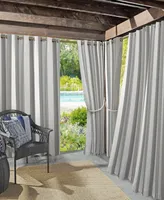 Sun Zero Valencia Cabana Stripe Indoor/Outdoor Uv Protectant Room Darkening Grommet Curtain Panel