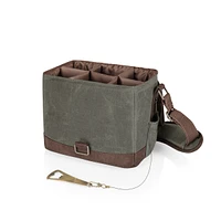 Legacy by Picnic Time Khaki Green & Brown Beer Caddy Cooler Tote with Opener