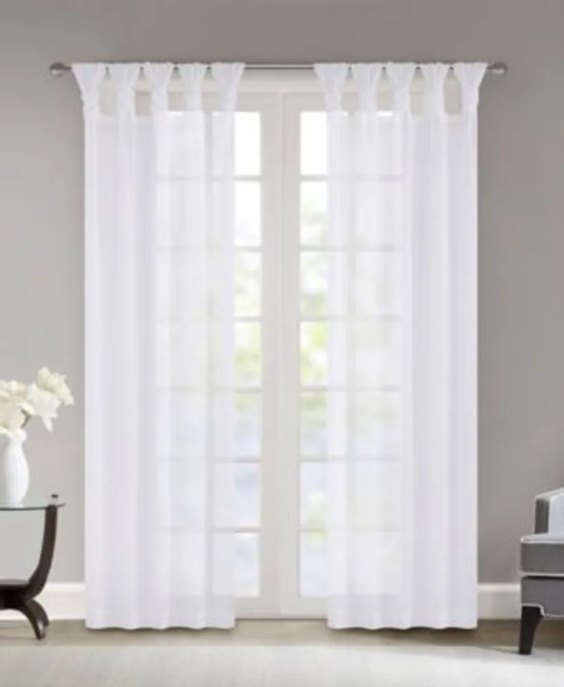 Madison Park Ceres Twisted Tab Top Sheer Window Panel Sets