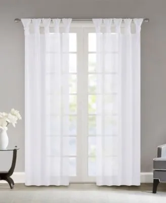 Madison Park Ceres Twisted Tab Top Sheer Window Panel Sets