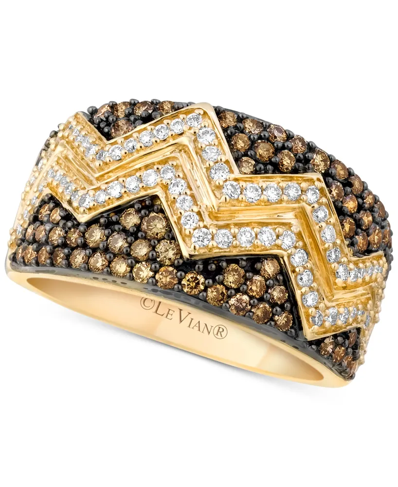 Le Vian Chocolatier Chevron Diamond Pave Band (1 ct. t.w.) in 14k Gold