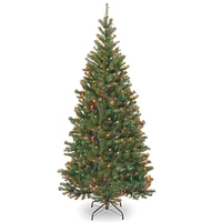 National Tree 7.5' Spruce Hinged Tree with 450 Multi Lights