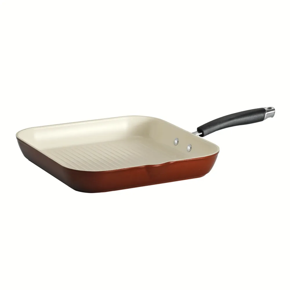 Tramontina Style Ceramica Metallic Copper 11 in Square Grill Pan