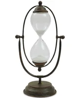 Decorative Metal & Glass Hourglass