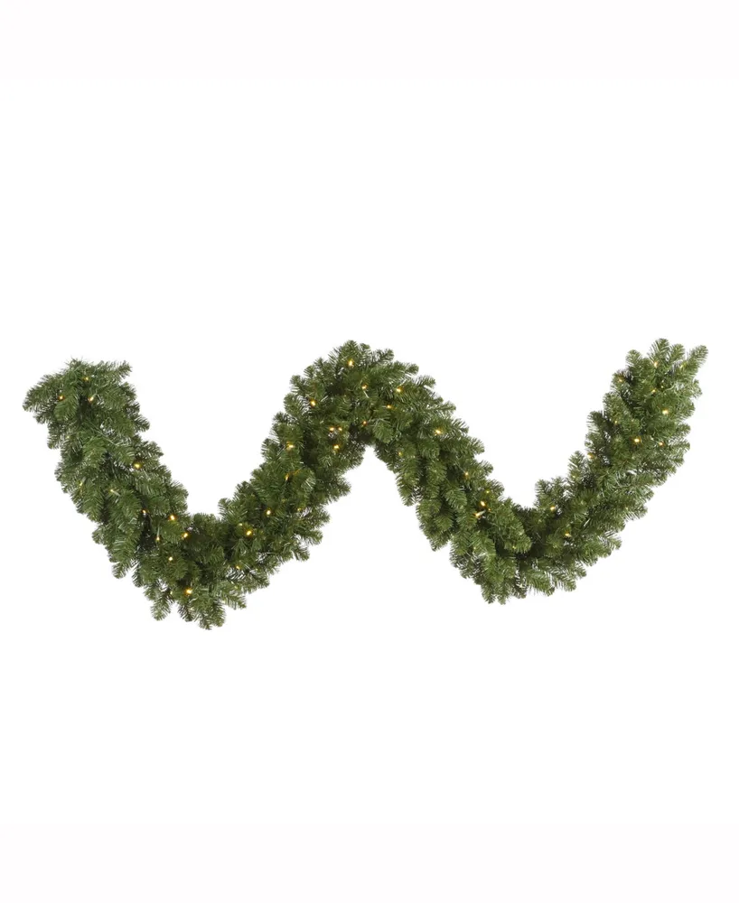 Vickerman 9' x 14" Grand Teton Artificial Christmas Garland with 100 Warm White Led Lights