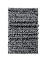 Madison Park Lasso Yarn-Dyed Cotton Chenille Bath Rug