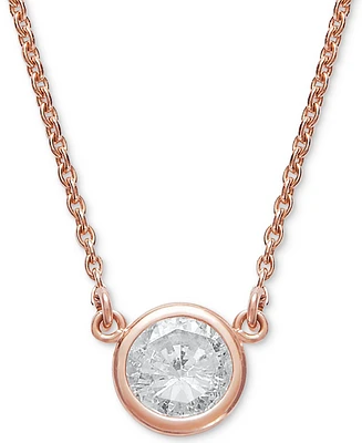 Bezel-Set Diamond Pendant Necklace (1/5 ct. t.w.) 14K Gold or White