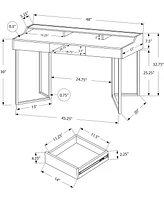 Monarch Specialties 48"L Computer Desk -in Dark Taupe