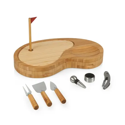 Toscana by Picnic Time Sand Trap Golf Cheese Cutting Board & Tools Set