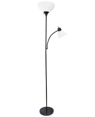 Simple Designs Floor Lamp with Reading Light