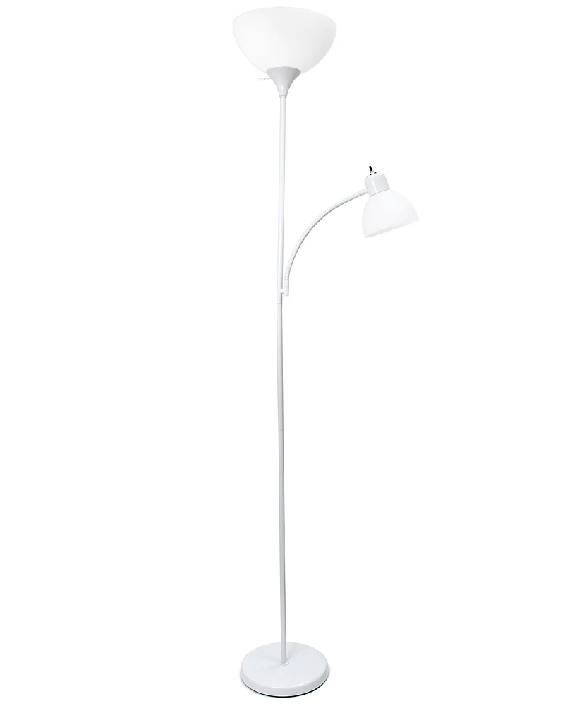 Simple Designs Floor Lamp with Reading Light
