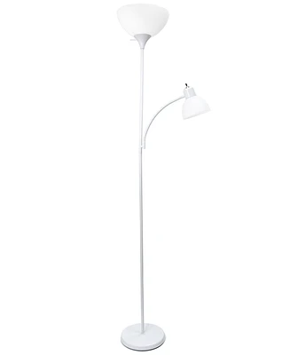 Simple Designs Floor Lamp with Reading Light