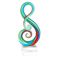 Badash Crystal Rainbow Note Sculpture Art Glass Sculpture