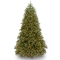 National Tree 7.5' "Feel Real" Jersey Fraser Medium Fir Hinged Tree with 1000 Clear Lights