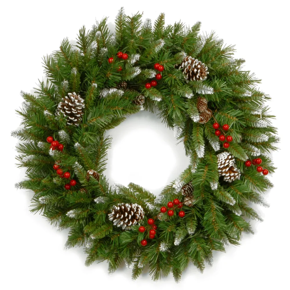 National Tree Company 24" Frosted Berry Wreath