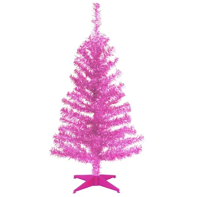 National Tree 3 ft. Pink Tinsel Tree