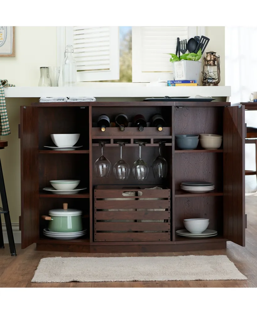 Layfield Transitional Wine Rack Buffet