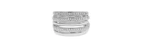 Diamond Multi-Layer Statement Ring (1/4 ct. t.w.) Sterling Silver
