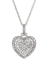 Diamond Heart 18" Pendant Necklace (1/2 ct. t.w.) 14k Rose Gold (Also Available White Gold)
