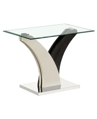 Tri Glass Top End Table