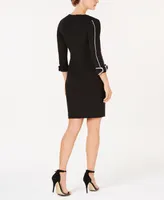 Calvin Klein Piped Bow-Sleeve Sheath Dress