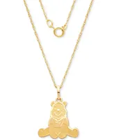 Disney Children's Winnie the Pooh 15" Pendant Necklace in 14k Gold