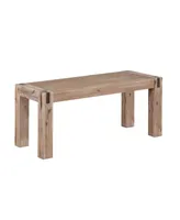 Woodstock Acacia Wood With Metal Coat Hook And Bench Set