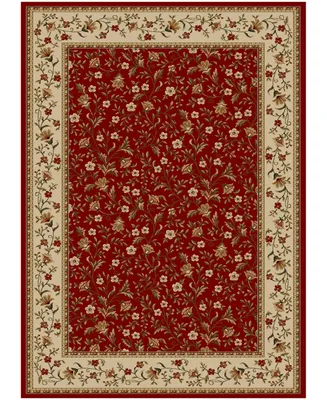 Closeout!! Km Home Pesaro Floral Red 3'3" x 4'11" Area Rug
