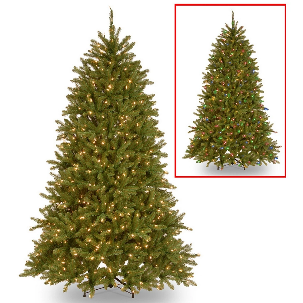 National Tree 6.5' Dunhill Fir Tree with 600 Dual Color Led Lights and PowerConnect