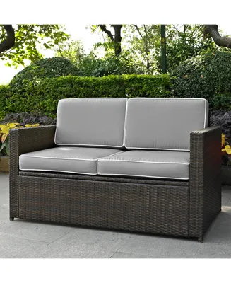 Palm Harbor Outdoor Wicker Loveseat With Cushions