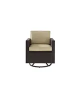 Palm Harbor Outdoor Wicker Swivel Rocker Chair With Cushions