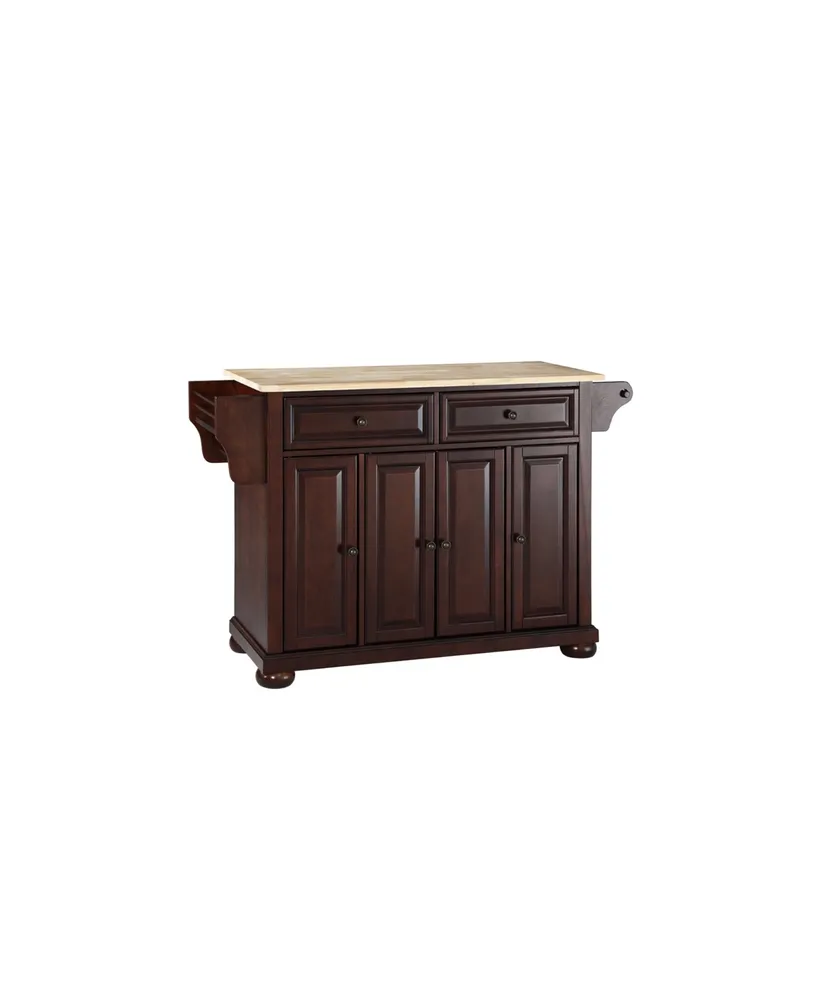 Alexandria Natural Wood Top Kitchen Island