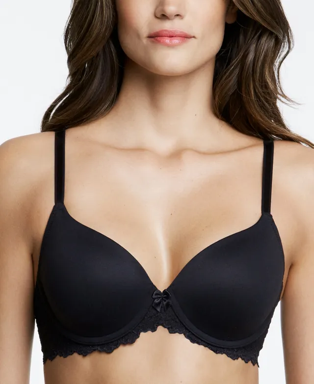 Soma Enbliss Luxe Front-Close Lace-Back Bra, Black